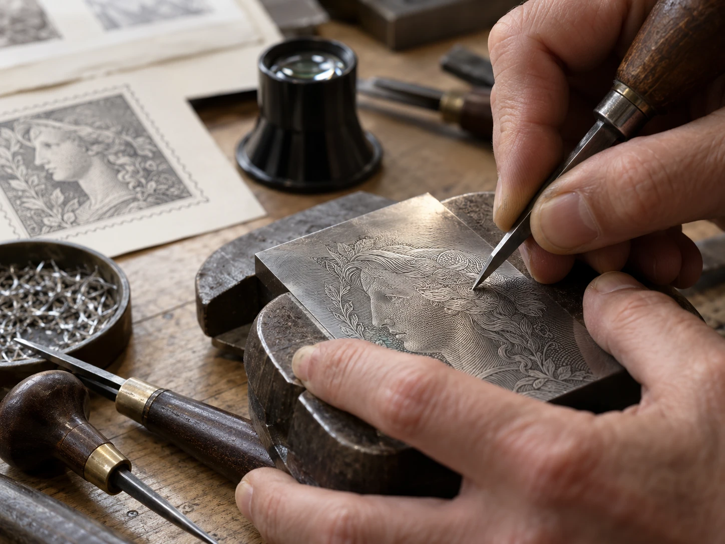 À Cognac, Philaposte ouvre une fenêtre sur l’art de la gravure taille-douce