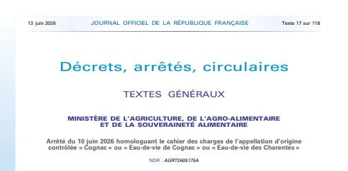 Récapitulatif des dernières évolutions des cahiers des charges des Appellation vins & spiritueux