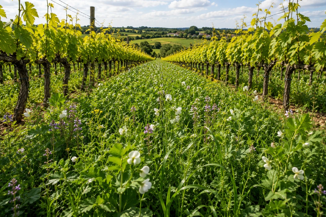 Couverts végétaux : l'expérience des fermes DEPHY confirme leur intérêt aupour le vignoble